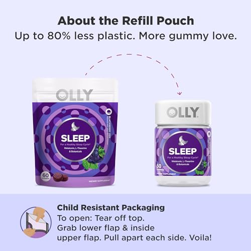 image for OLLY Sleep Gummy, 3 mg Melatonin, L-Theanine, Chamomile, and Lemon Bal