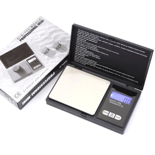 Báscula de Precisión, Balanzas de Portátiles, Báscula de Joyería, báscula electrónica multifunción, con Pantalla y Unidades, 200g / 0.01g, Plataforma de Acero Inoxidable, para Joyas, oro, café
