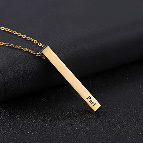 Image of Pari Cursive Gold & Silver Name Pendant Necklace, Best Jewelry Gift for Girls.