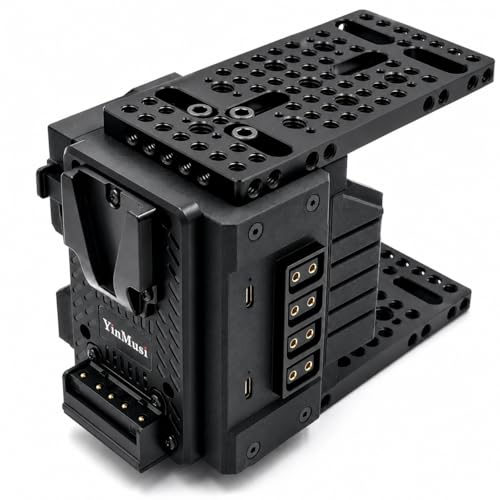 YinMusi New Camera cage Expansion Module Accessories Compatible with FX3/FX30 Cineback Built-in Voltage Display Screen with 4 D-Type faucets and Dual USB-C Ports