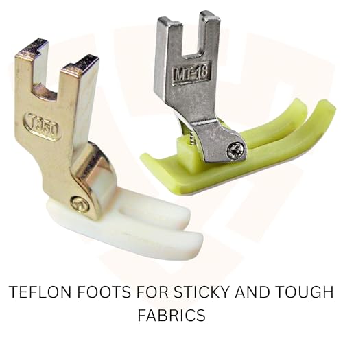 Image of SSS Industrial 7-in-1 Professional Presser Foot and Quick Change Combo Kit for Precision Stitching, Zipper Sewing, Teflon Applications, and Multi-Fabric Work