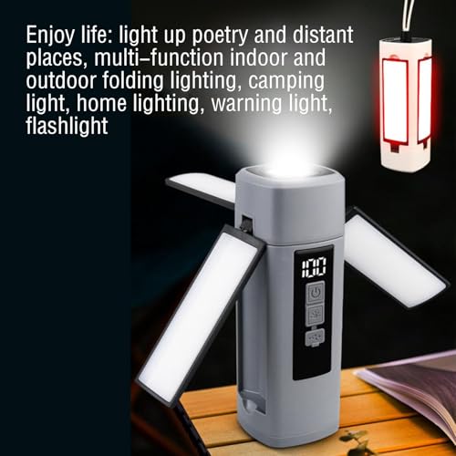 Lampe de camping télescopique LED travail rechargeable portable aimantée - 6