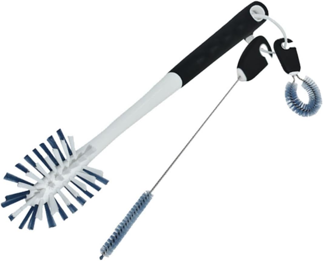 Ipetboom 3pcs Three-Piece Handle Bottle Brush Set Multi-Function Cleaning Tools for Cups Straws and Bristles and Comfortable Grip for Easy Use