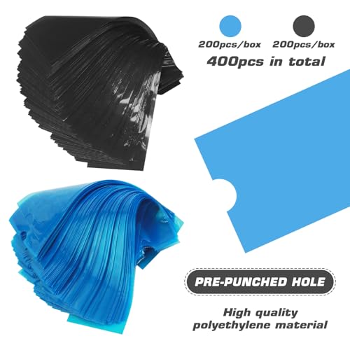 Rayyl 400pcs Large Tattoo Pen Sleeves, 2.5 X 7 inch Disposable Tattoo Machine Bags for Tattoo Kit Supply (Black and Blue) - Image 3