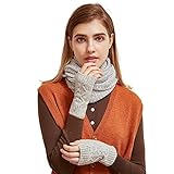 Pure Cashmere Mitten Gloves for Women (grey')