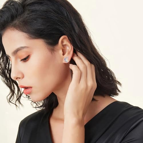 Image of 925 Sterling Silver Dog Earrings Cute Animal Puppy Stud Earrings Dog Jewelry Gifts for Women Girls Pet Lover Hypoallergenic Earrings for Sensitive Ears