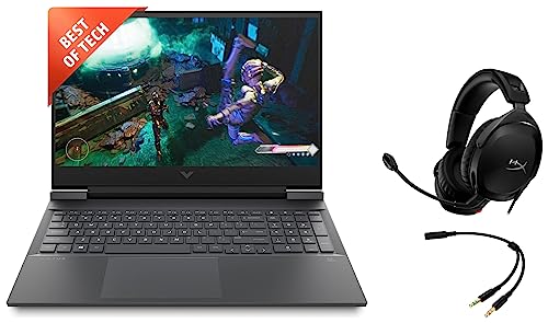 Image of HP Victus Gaming AMD Ryzen 7-5800H 16.1 inch(40.9 cm) FHD Gaming Laptop & HyperX Cloud Stinger 2 - Over-Ear Headset with mic, 50mm Drivers, PC Compatible - Black