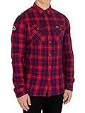Superdry Herren Rookie Ridge Hemd, rot, XL