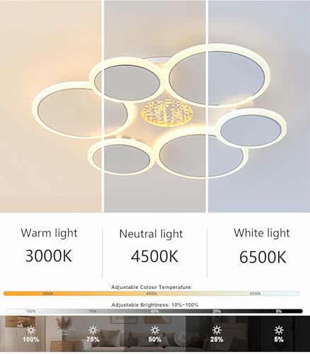 Plafonnier à intensité variable avec télécommande LED 3000K-6500K - 4