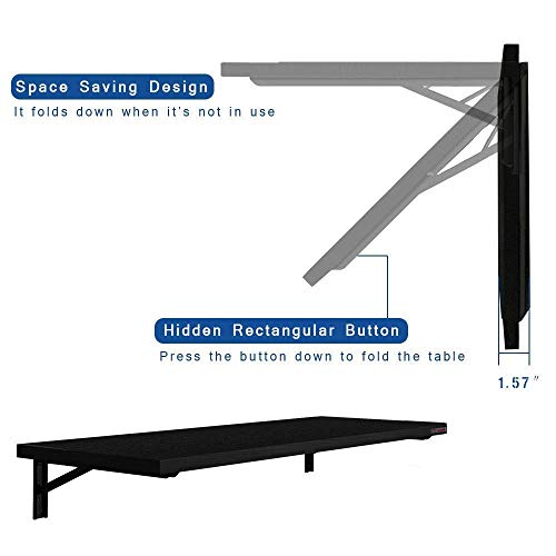 Need Wall Mounted Folding Table - Heavy Duty Small Fold Down Dining Table Length 30" Width 20" Perfect Addition To Home Office/Laundry/Home Bar/Kitchen & Dining Room Ac15Cb(L30 W20) #TOP3