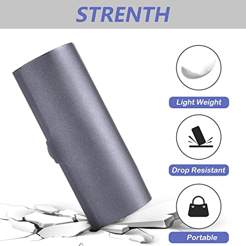 Image of Hifot Aluminium Glasses Case, Slim Reading Glasses Case, Portable Travel Metal Eyeglass Spectacles Protection Hard Shell