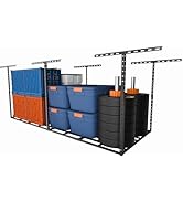 SunsGrove 3x8 Garage Storage Overhead Rack Organization, Adjustable Ceiling Mounted Storage Racks...