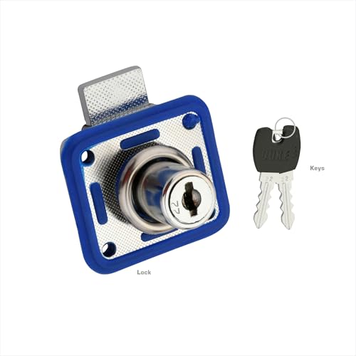 Image of DUKE Cabinet Lock with Keys, 23mm Chrome Finish, Strong and Sturdy, Pack of 10