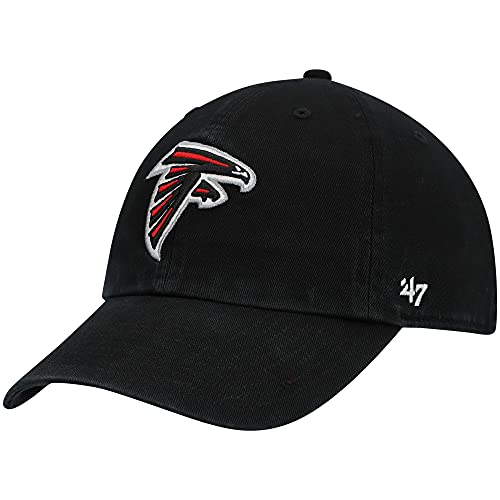 47 Youth Black Atlanta Falcons Logo Clean Up Adjustable Hat