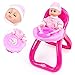 Nuheby Bambole Reborn per Bambina con Seggiolone Accessori Bambole Bambola Reborn Bambina Baby Giochi di Ruoli Regalo Interattivo Giocattolo 3 4 5 6 Anni Bambine Bambini