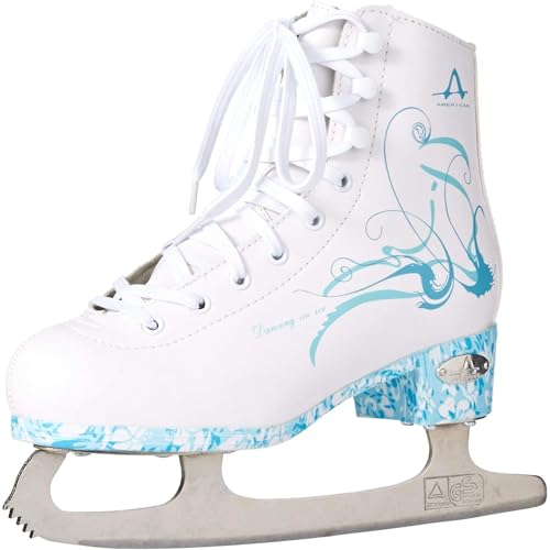 American Athletic Sumilon Lined Ice Skates for Women - Recreational Figure Skates with Turquoise Outsole, Ankle Support, Stainless Steel Blades - for Indoor & Outdoor Ice Skating (6)