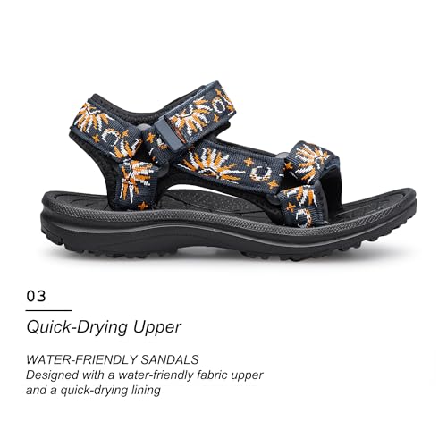 Image of vibdiv Boys Girls Sandals Open-Toe Summer Outdoor Unisex Child Sport Sandals Athletic Lightweight(Toddler /Little Kid /Big Kid)