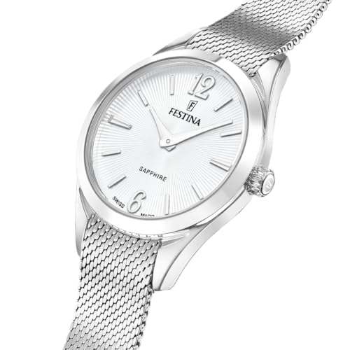 Festina Orologio Donna F20076/1 Swiss Made Grace Cassa Di Acciaio Inossidabile 316L Grigio Cinturino In Acciaio Inossidabile 316L Grigio - 2