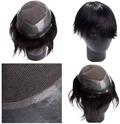 Image of Australian Hair Patch for men | .03MM PU Base with Front Hairline | Ultra Thin base and Light Wieght| 100% natural human hair| Premium Hair Patch For Men (Natural Brown, 9x6)