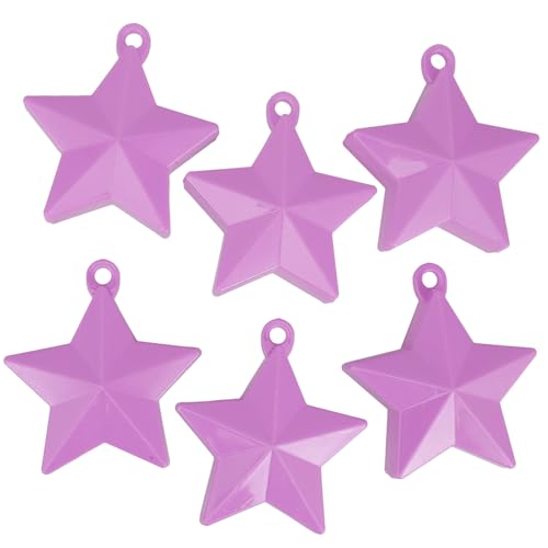 VILLFUL 6pezzi Pesi Per Palloncini Forma Di Stella Cava Da Base Esterna Per Palloncini Sicuri Versatile Per Compleanni Matrimoni e Altre Celebrazioni