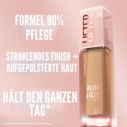Maybelline New York Lifter Foundation, Flüssiges Make-up für strahlenden Teint mit Hyaluron und Niacinamid… – Ansicht 4