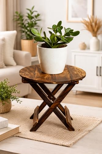 Image of Crown Art SHOPPEECoffee Table with Storage, Mid Century Modern Solid Wood Coffee Table, Small Coffee Tables for Living Room,Walnut B