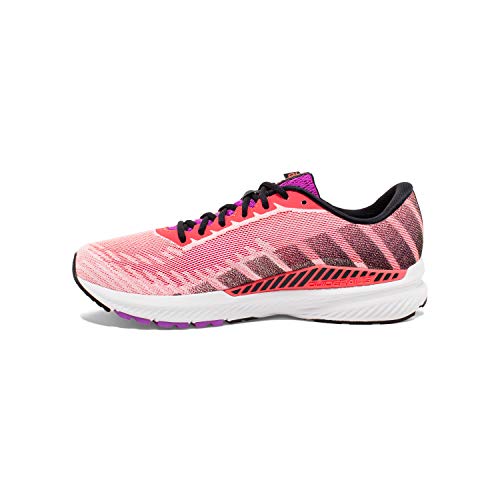 Brooks Womens Ravenna 10 Running Shoe - Coral/Purple/Black - B - 7.0