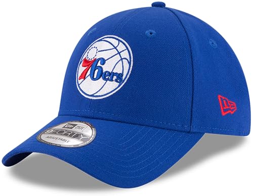 New Era NBA The League 9FORTY Team Color Primary Logo Adjustable Hat Cap One Size Fits All - Philadelphia Phillies Blue