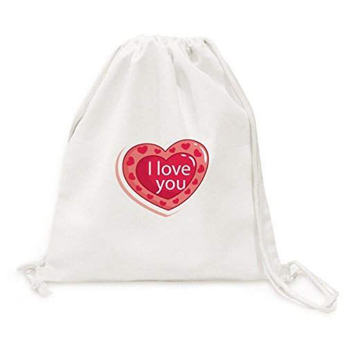 Sac à dos cordon en toile motif cœur pour vos balades