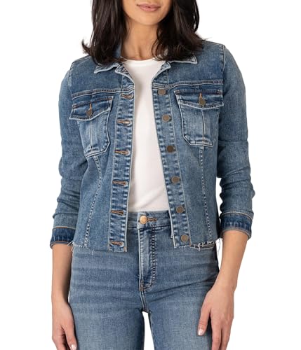 KUT from the Kloth Women's Kara Jacket No Waist with Rawhem