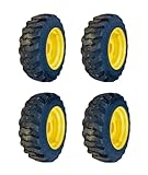 Set of 4-10-16.5 Forerunner SKS-1 Skid Steer Tires on Wheels/Rims (6 lug) for John Deere & more - 12PLY -10X16.5