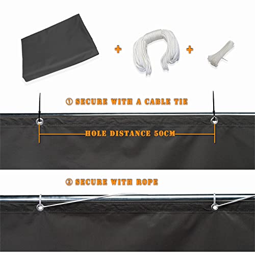 Pantalla resistente al desgarro con protección UV para balcón exterior 6
