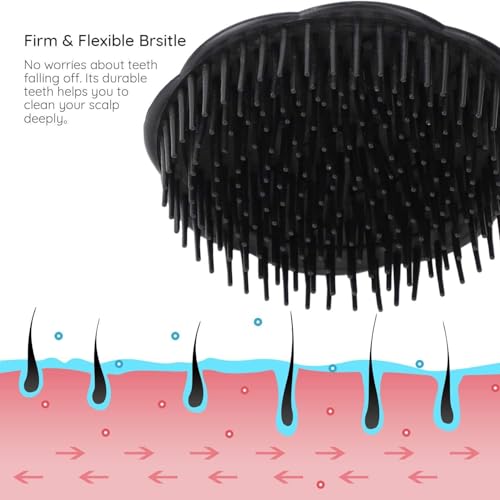 Image of Finger Grip Round Hair Combs Pocket Hair Comb | Hair Washing Comb for Men and Women Hand Grip Round pocket Hair comb Multi color (Color may vary) Pack of 2 (Finger Comb 2 pc) |