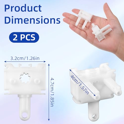 2 Pcs Vertical Blind Wand Control Replacement Parts Control Wand Replacement Repair Accessories Easy Install Window Blinds Repair Kit for Vertical Blind Wands(White)