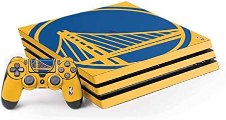 Skinit Decal Gaming Skin Compatible with PS4 Pro Console and Controller Bundle - Officially Licensed NBA Golden State Warriors Large Logo Design