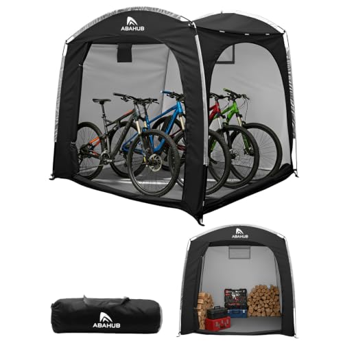 Abahub Portable Bike Storage Shed Tent with Rain Cover for 3/4 Bicycle