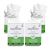 Lashfactor Lidreinigungstücher – tägliche Hygiene von Augenlidern und Wimpern, pflanzliche Formel, entfernt Augen-Make-up, hinterlässt ein erfrischtes Hautgefühl, geeignet für empfindliche Haut, 30