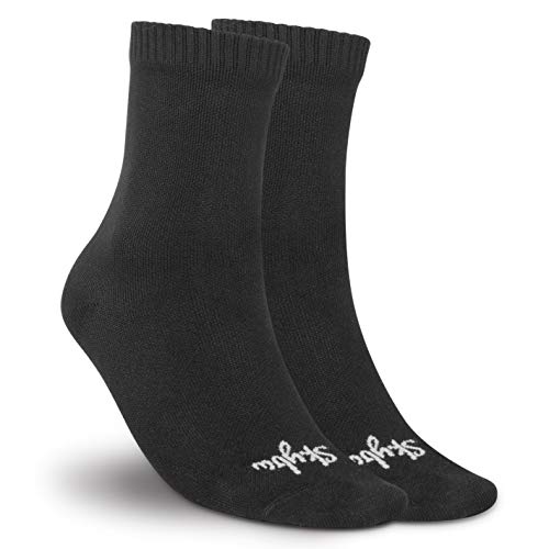 Skyba 100% Waterproof Socks For Men Women-Breathable Anti-Odor Insulated Crew Socks (Black, Medium)