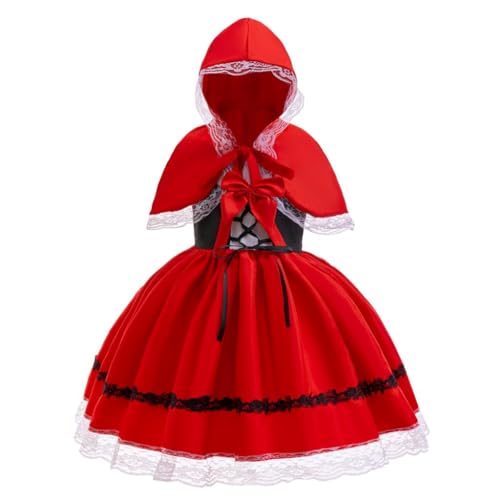 Dressy Daisy Little Red Riding Hood Fancy Dress Up Costume Set with Cloak Cape for Toddler Girls Size 3
