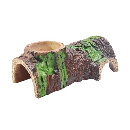 VANZACK 爬虫類用隠れ家 洞窟型シェルター ヤモリ カメ ヘビ ヒョウモントカゲモドキ対応 テラリウム装飾兼日光浴プラットフォーム 軽量コンパクト設計