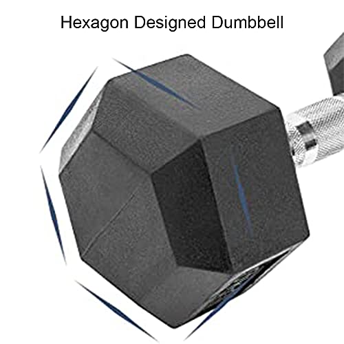 Thunderbay Rubber Coated Cast Iron Hex Dumbbell Weights(In Singles) (30 Pounds) #TOP4