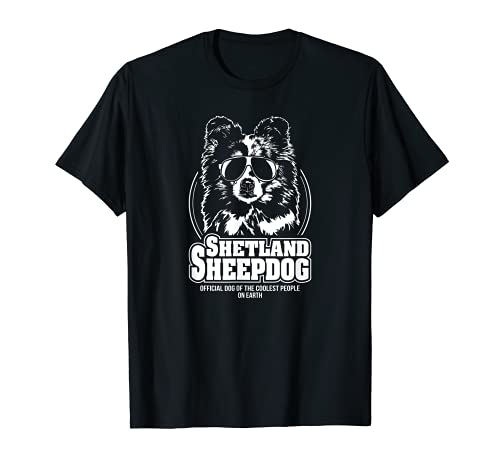Funny Proud Shetland Sheepdog coolest people dog saying dog T-Shirt, Black