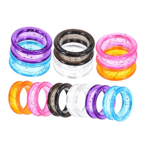 Beatifufu Hairdressing Finger Protector 12pcs Grooming Scissor Finger Rings Comfortable Silicone
