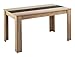 HOMEXPERTS Esstisch NICO / Küchentisch 120 cm / Esszimmertisch / Tisch in Sonoma Holz Eichen-Optik hell-braun / Wendeplatte in der Mitte wahlweise Schwarz oder Weiß / 120 x 80 x 75 cm (L x B x H)