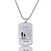 Personalized Dog Tag Necklace Father Son Pendant Birthday Metal Militar Father To Son Gift (To my son)
