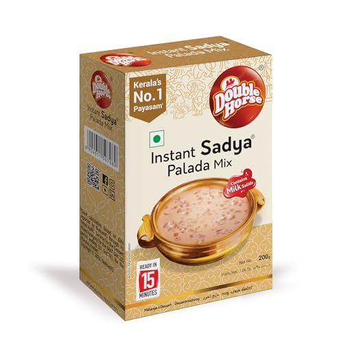 Double Horse I Sadya Payasam I Authentic Kerala Instant Sadya Palada Mix I Contains milk Solids I Rich & Tasty I 15 Minutes Instant I Rice Kheer mix I 200g * 3 I Pack of 3 | onam payasam