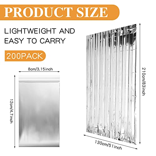 Macarrie Emergency Blanket Bulk - Survival Thermal Silver Foil Reflective Blankets Set Pack for Outdoors Shelter Space, Camping, Hiking, First Aid Supplies, Homeless Donations - Image 3