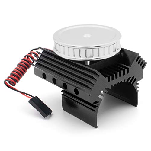 Kyx Racing Alloy Motor Heatsinks & Cooling Fan For Rc Crawler Car Axial Scx10 Ii 90046 Wraith D90 Trx4 540/550 Motor Accessories #TOP2
