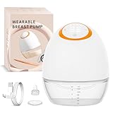 Wearable Electric Breast Pump, 120ml Wearable Breast Pump with LED Display, 130° Ultra-Wide Angle Design for Better Fit, 24mm Portable Breastfeeding Pump with 4 Modes and 9 Levels of Suction