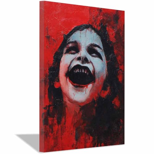 Posters d'Halloween CUDAOO 40x60cm tableau encadré en rose red pour salon
